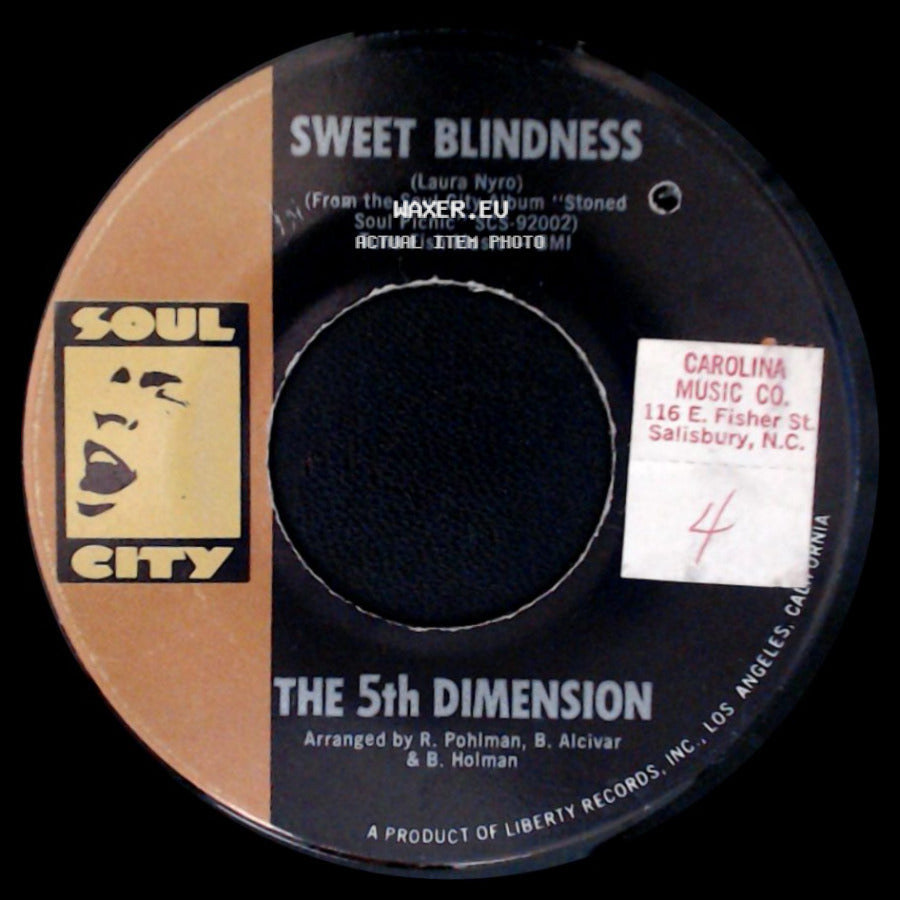 The 5Th Dimension - Sweet Blindness / Bobbie's Blues (Who Do You Think Of ?) side A