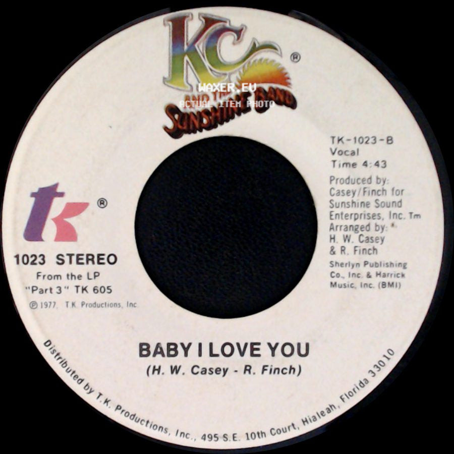 Kc And The Sunshine Band - Keep It Comin' Love / Baby I Love You side B