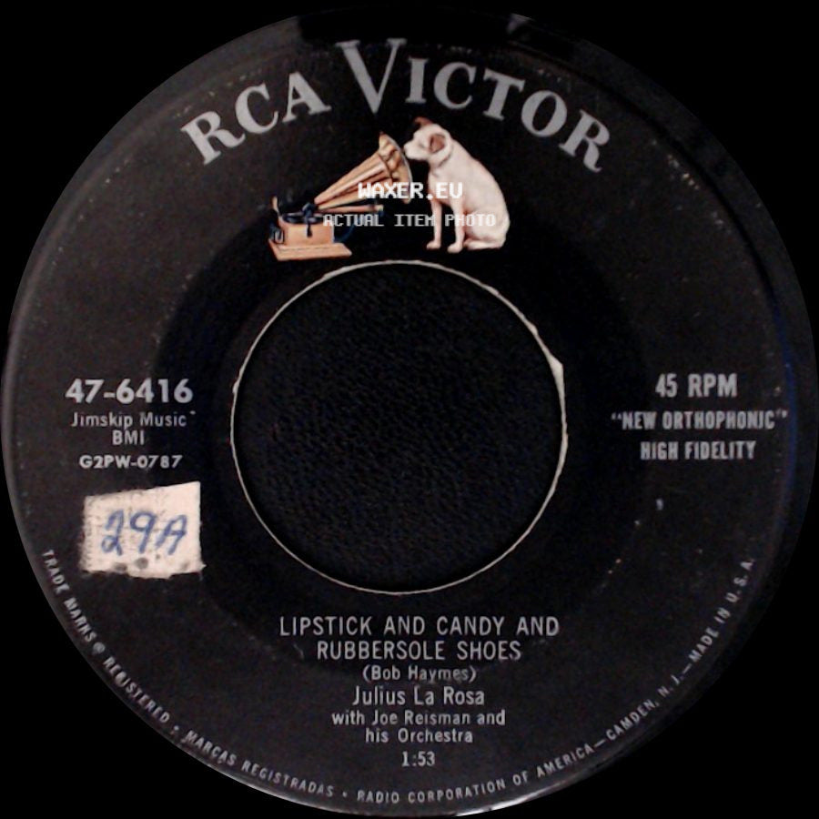 Julius La Rosa With Joe Reisman And His Orchestra - Winter In New England / Lipstick And Candy And Rubbersole Shoes side B
