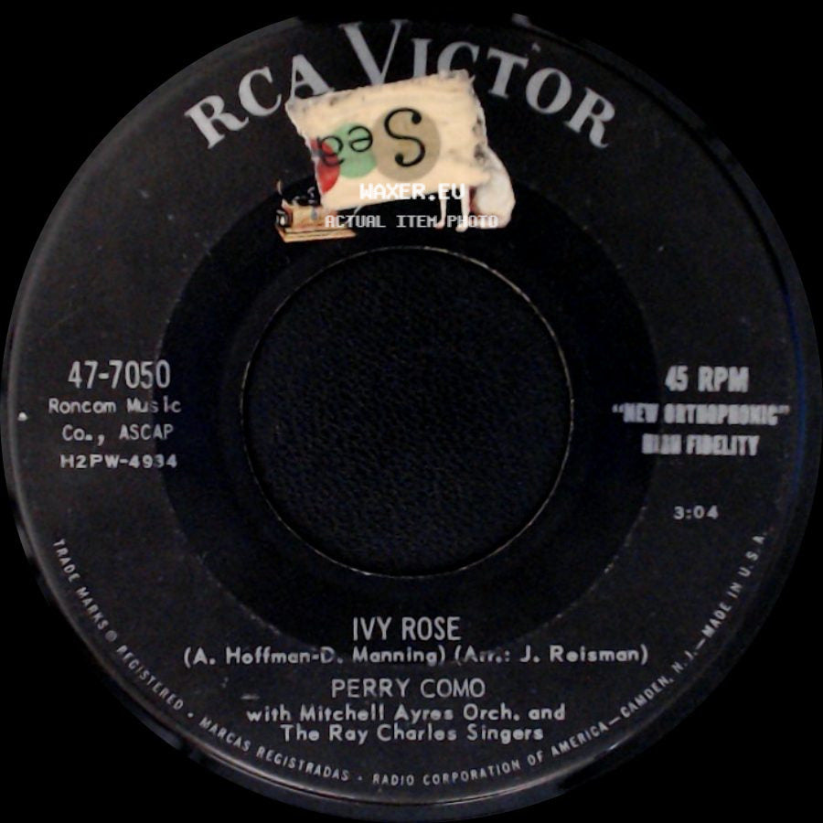 Perry Como - Just Born (To Be Your Baby) / Ivy Rose side B
