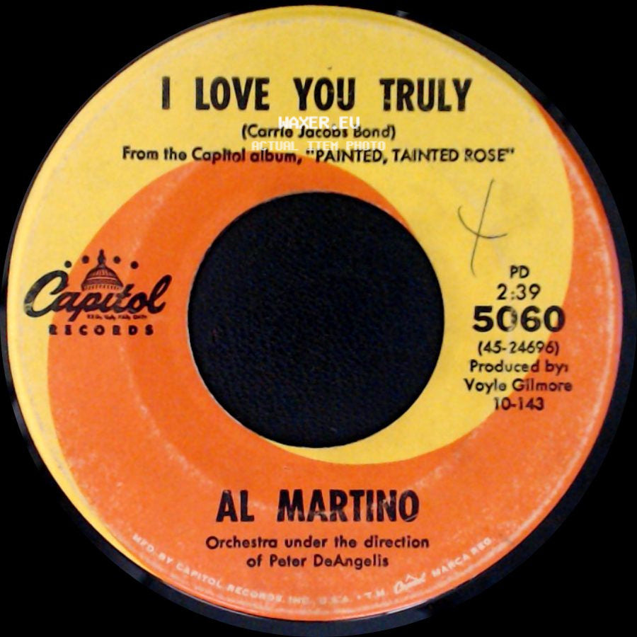 Al Martino - Living A Lie / I Love You Truly side B