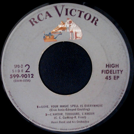 Hugo Winterhalter And His Orch. / Henri René And His Orchestra - Unknown Title A / Love, Your Magic Spell Is Everywhere / L'amour, Toujours, L'amour side B