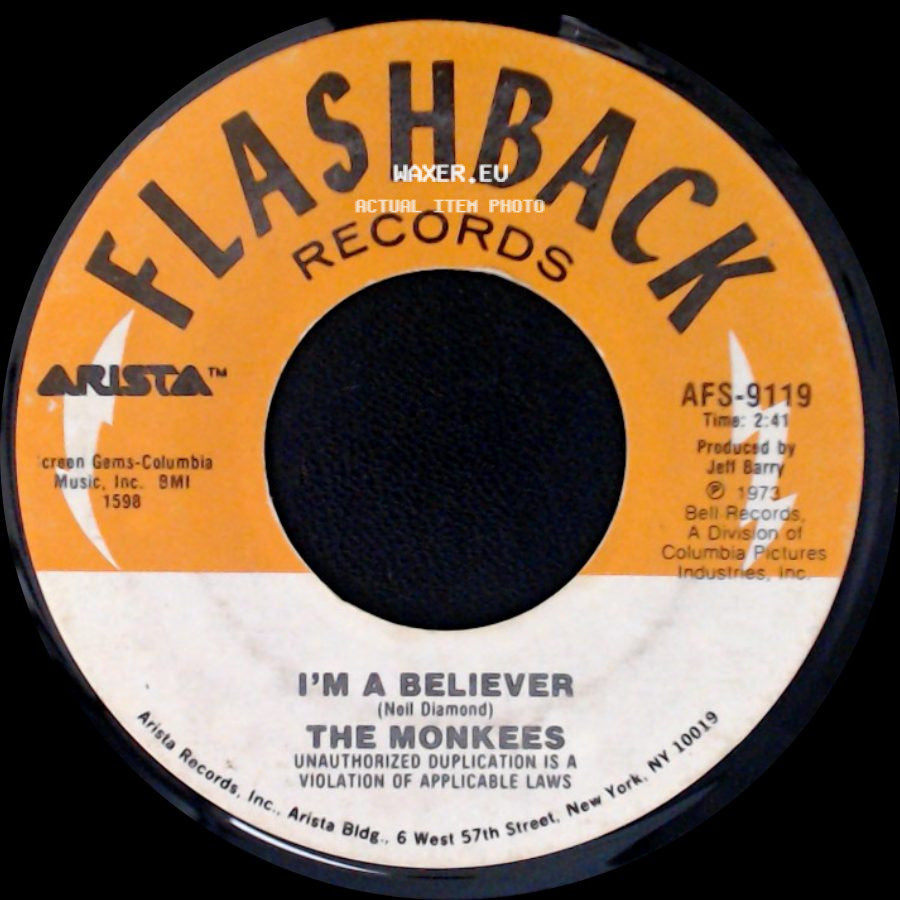 The Monkees - Pleasant Valley Sunday / I'm A Believer side B