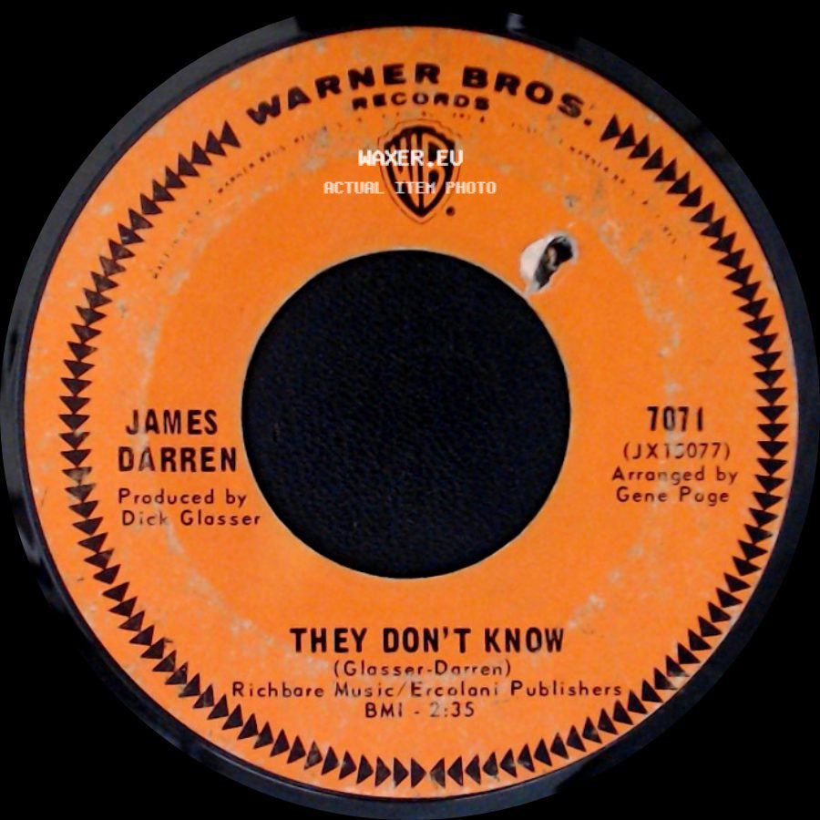 James Darren - They Don't Know / The House Song side A