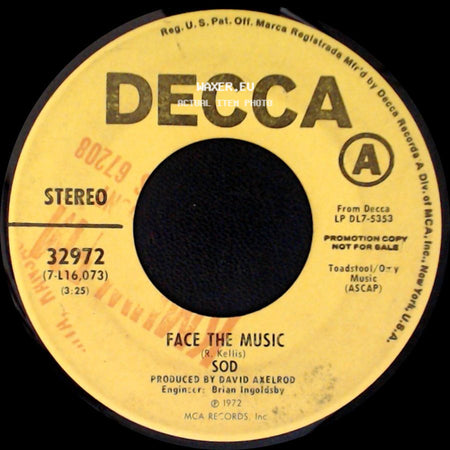 Sod - Makin' Tracks / Face The Music side B