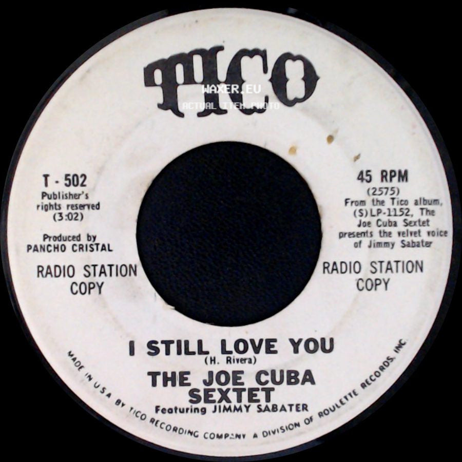 The Joe Cuba Sextet - Caress Me / I Still Love You side B