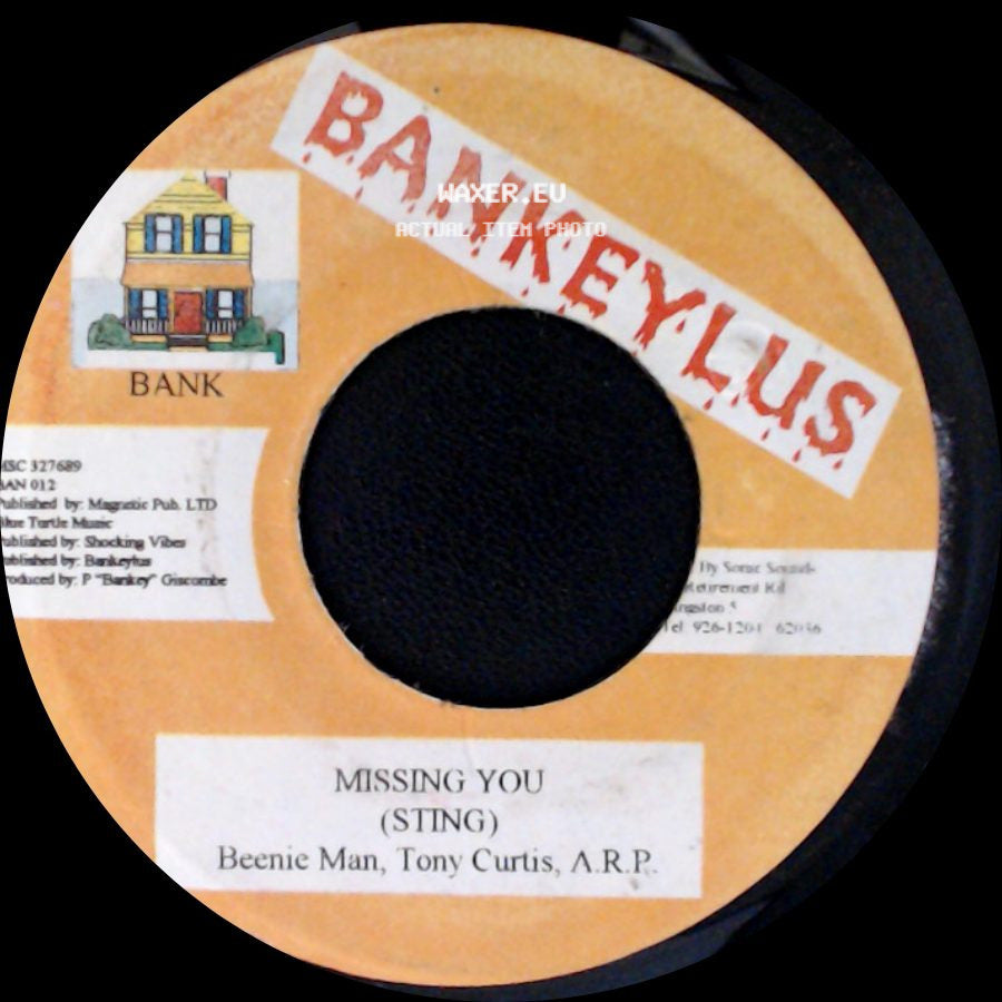 Beenie Man, Tony Curtis, A.R.P. - Version / Missing You (Sting) side B