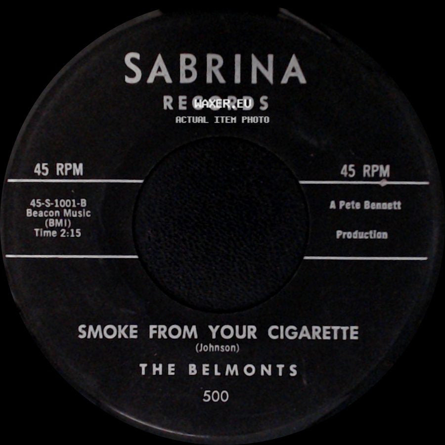 The Belmonts - Tell Me Why / Smoke From Your Cigarette side B