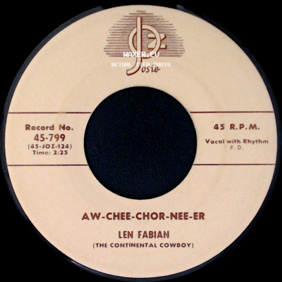 Len Fabian - Aw-Chee-Chor-Nee-Er / Darling, Je Vous Aime Beaucoup side A
