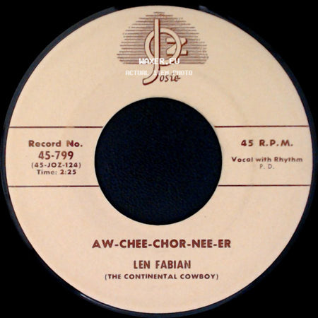Len Fabian - Aw-Chee-Chor-Nee-Er / Darling, Je Vous Aime Beaucoup side A