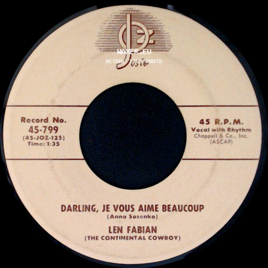 Len Fabian - Aw-Chee-Chor-Nee-Er / Darling, Je Vous Aime Beaucoup side B