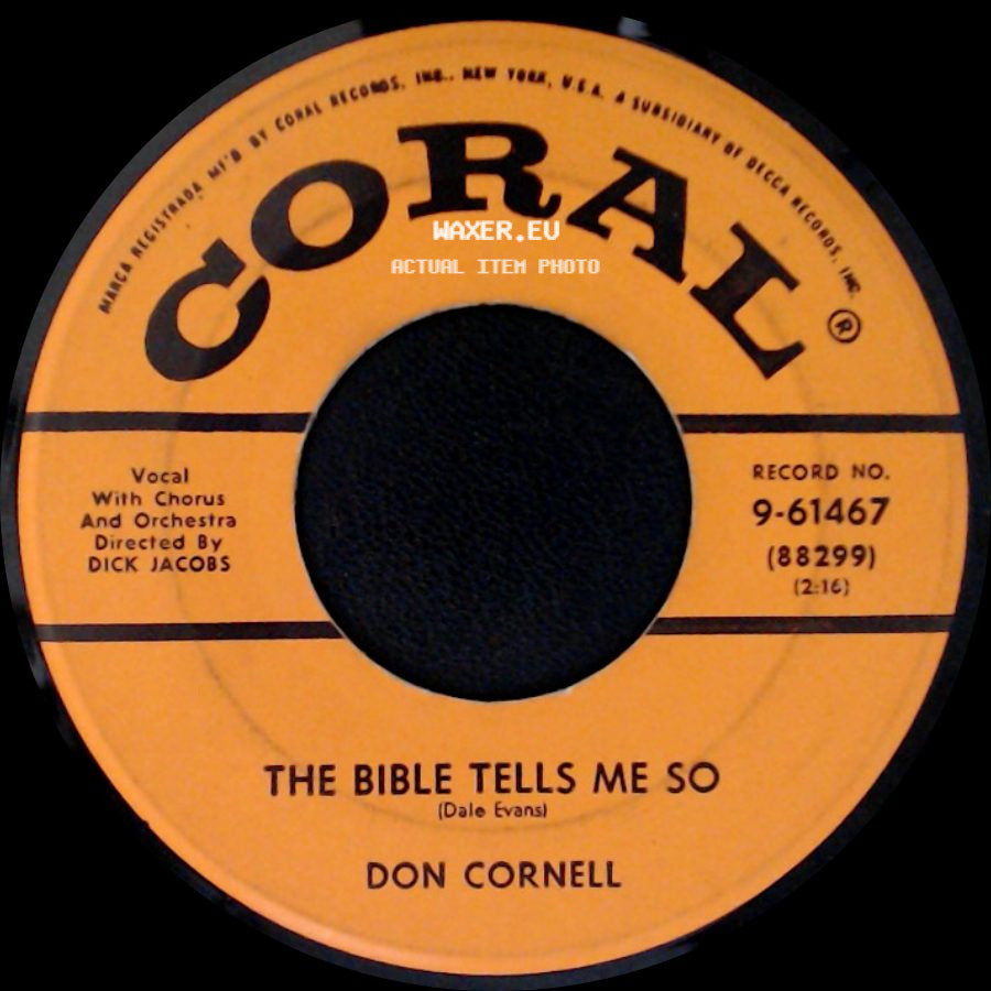 Don Cornell - The Bible Tells Me So / Love Is A Many-Splendored Thing side A