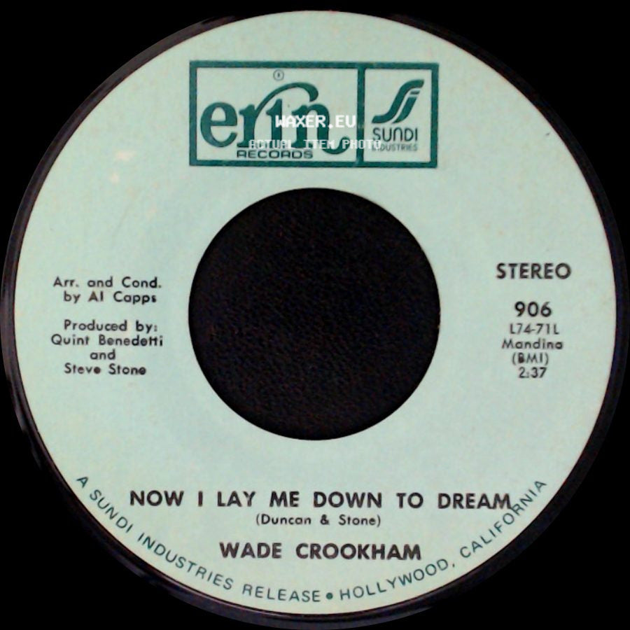 Wade Crookham - Keep My Heart (To Remember Me By) / Now I Lay Me Down To Dream side B