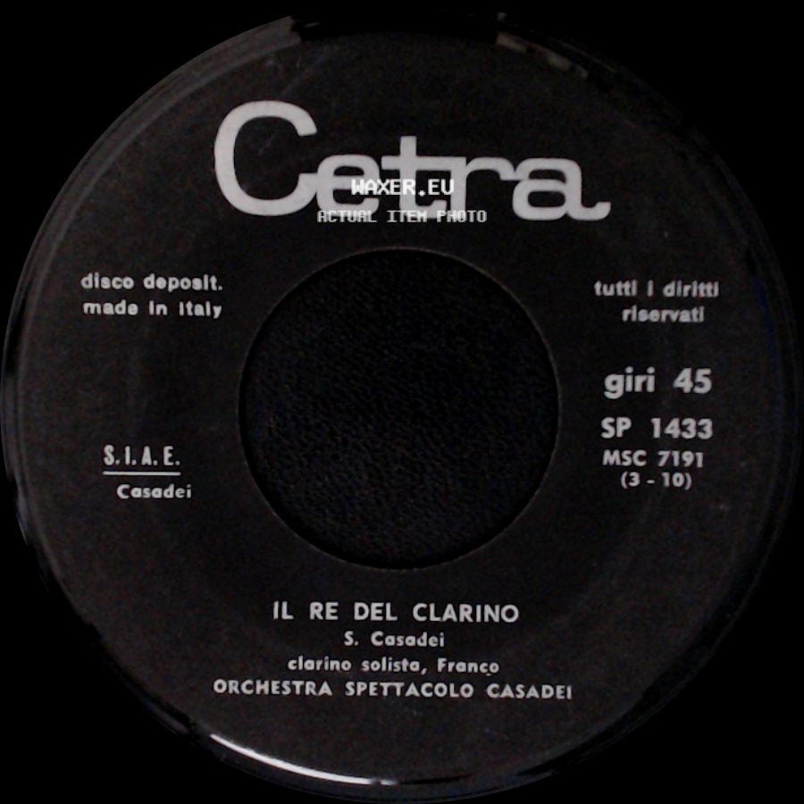 Dai Pedulli / Orchestra Spettacolo Casadei - Dai Pedulli / Il Re Del Clarino side B