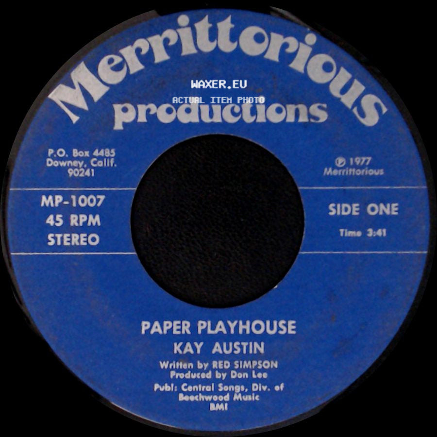 Kay Austin - Paper Playhouse / Big Red Roses (And Little White Lies) side A
