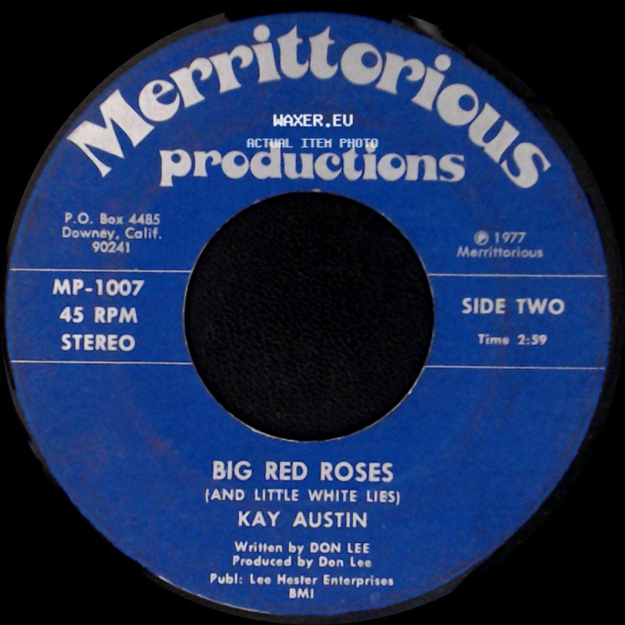 Kay Austin - Paper Playhouse / Big Red Roses (And Little White Lies) side B