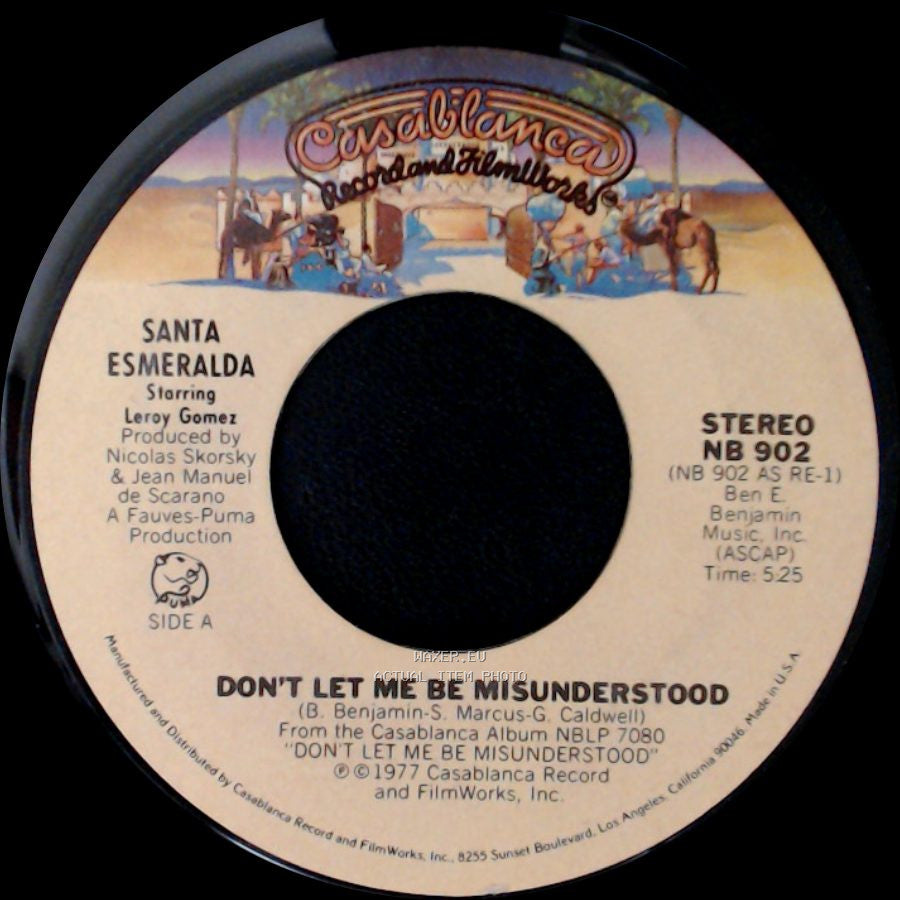 Santa Esmeralda - Don't Let Me Be Misunderstood / You're My Everything side A