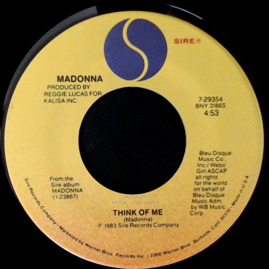 Madonna - Borderline / Think Of Me side B