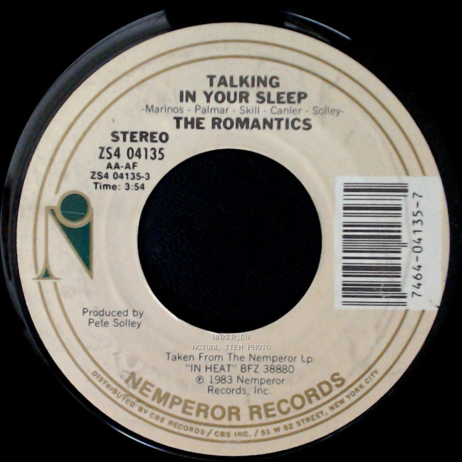 The Romantics - Talking In Your Sleep / I'm Hip side A
