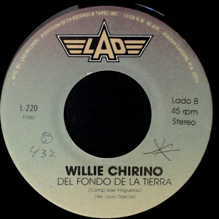 Willie Chirino - Si Dijera Su Nonmbre / Del Fondo De La Tierra side B
