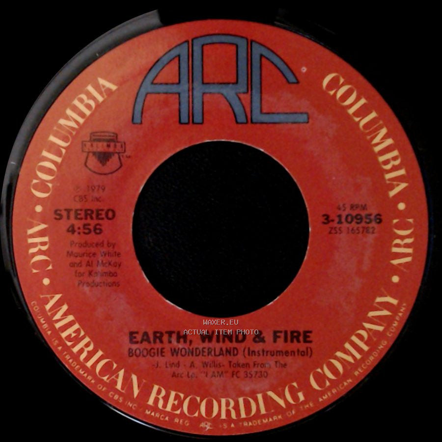 Earth, Wind & Fire / Earth, Wind & Fire With The Emotions - Boogie Wonderland (Instrumental) / Boogie Wonderland side A