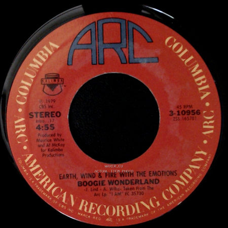 Earth, Wind & Fire / Earth, Wind & Fire With The Emotions - Boogie Wonderland (Instrumental) / Boogie Wonderland side B