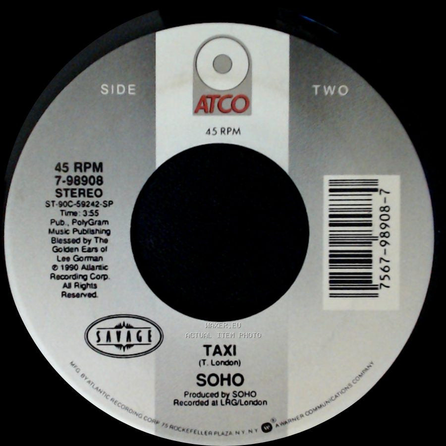 Soho - Hippychick / Taxi side B