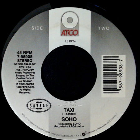 Soho - Hippychick / Taxi side B