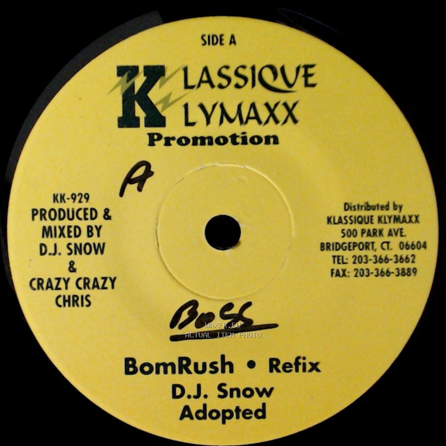 D.J. Snow - Bomrush Refix / Bomrush Refixed Adopted side A