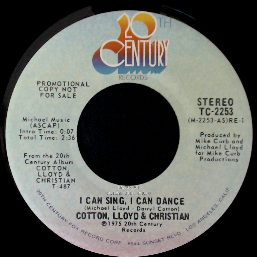 Cotton, Lloyd & Christian - I Can Sing, I Can Dance / I Can Sing, I Can Dance side A