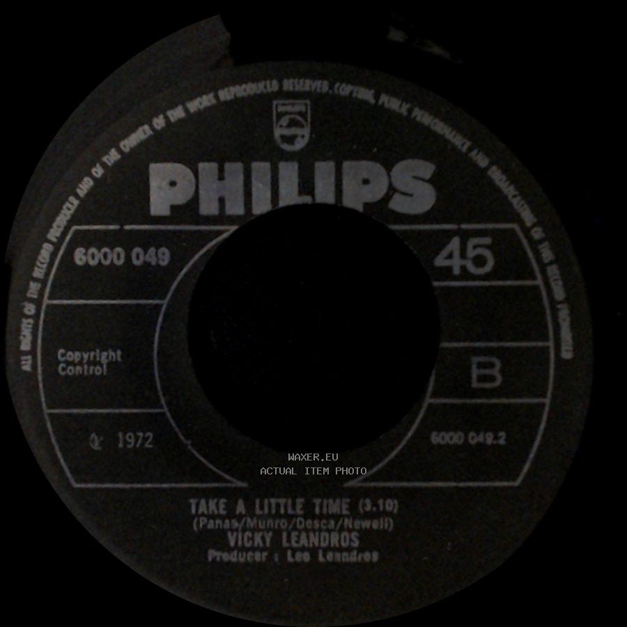 Vicky Leandros - Come What May (Apres Toi) / Take A Little Time side B