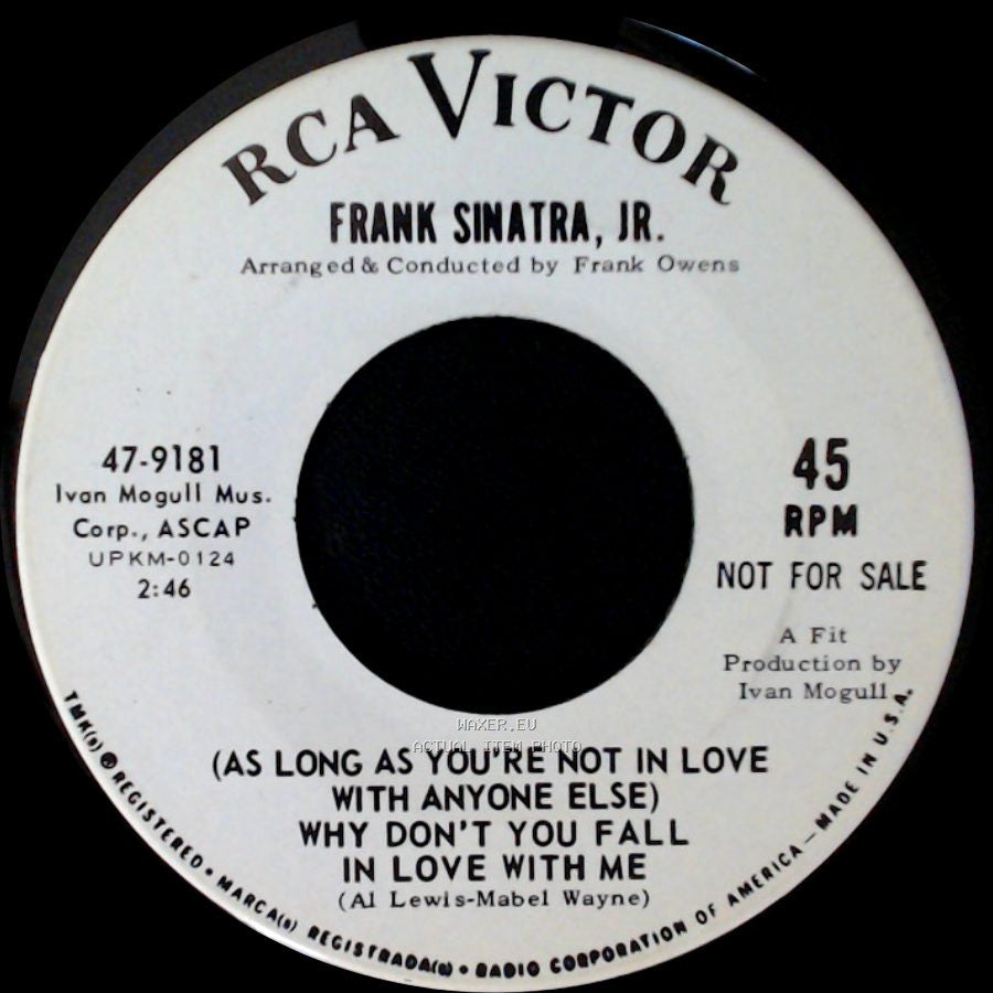 Frank Sinatra, Jr. - Shadows On A Foggy Day / (As Long As You're Not In Love With Anyone Else) Why Don't You Fall In Love With Me side B