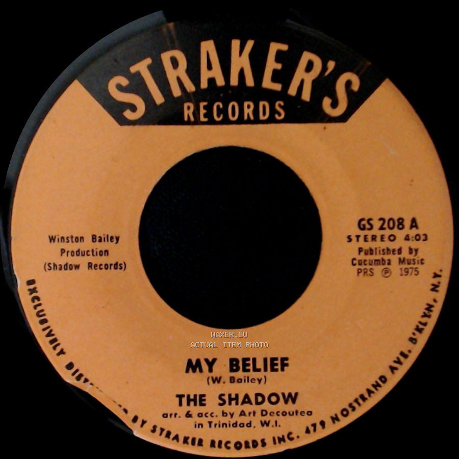 The Shadow - My Belief / Reggae - Calypso side A