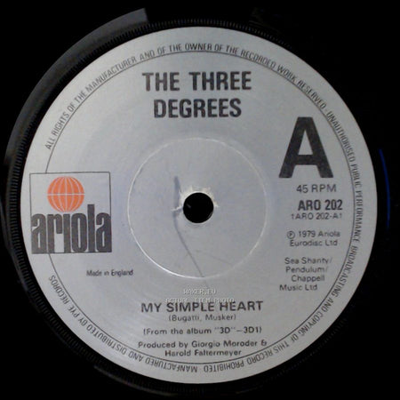 The Three Degrees - My Simple Heart / Hot Summer Night side A