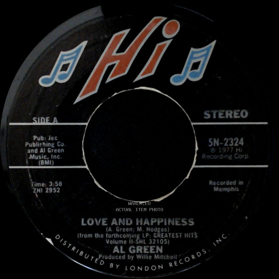 Al Green - Love And Happiness / Glory Glory side A