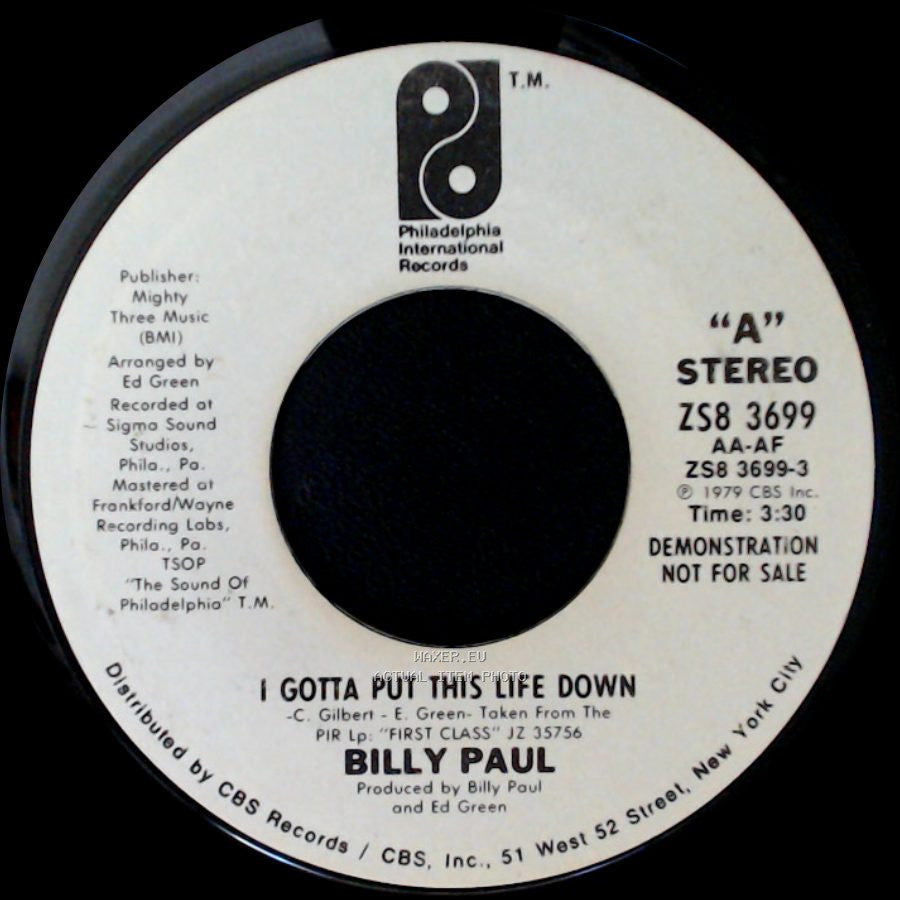 Billy Paul - I Gotta Put This Life Down / False Faces side A