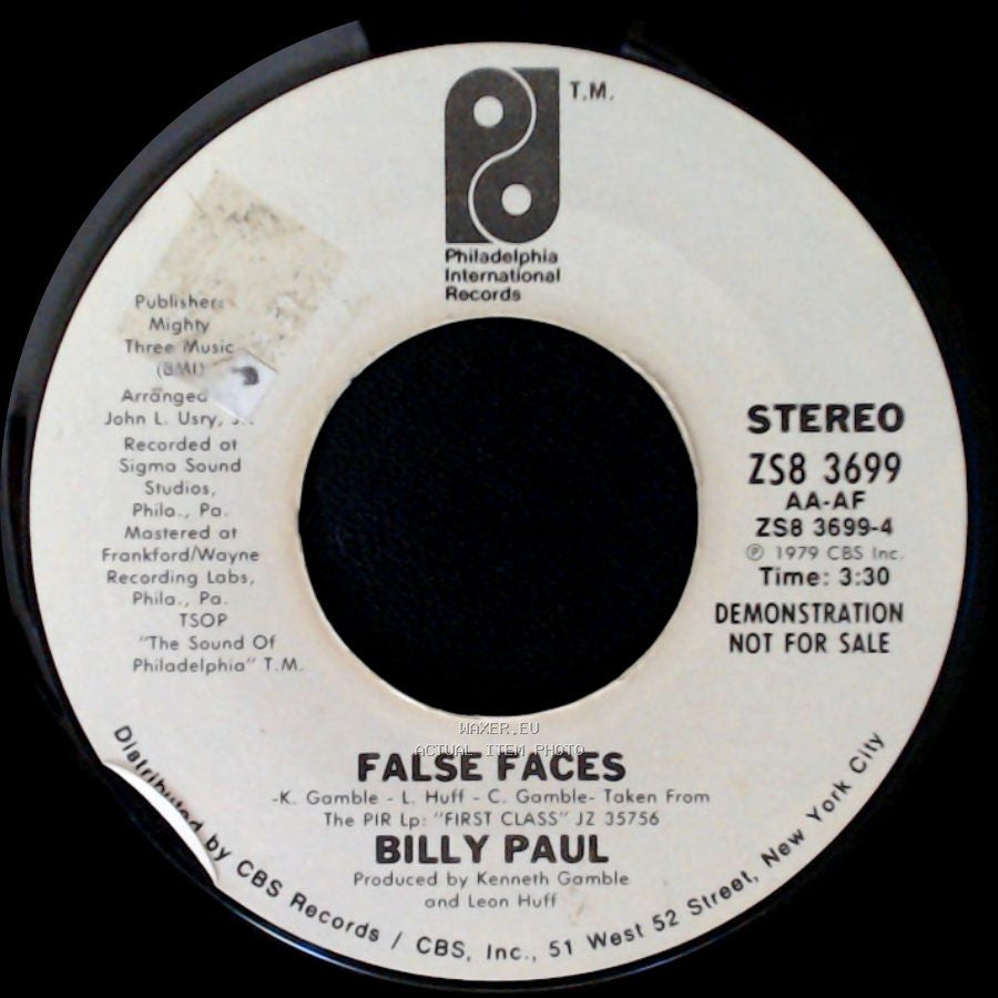 Billy Paul - I Gotta Put This Life Down / False Faces side B