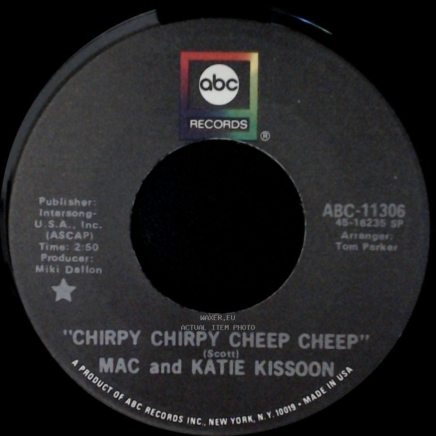 Mac And Katie Kissoon - Chirpy Chirpy Cheep Cheep / Walking Around side A