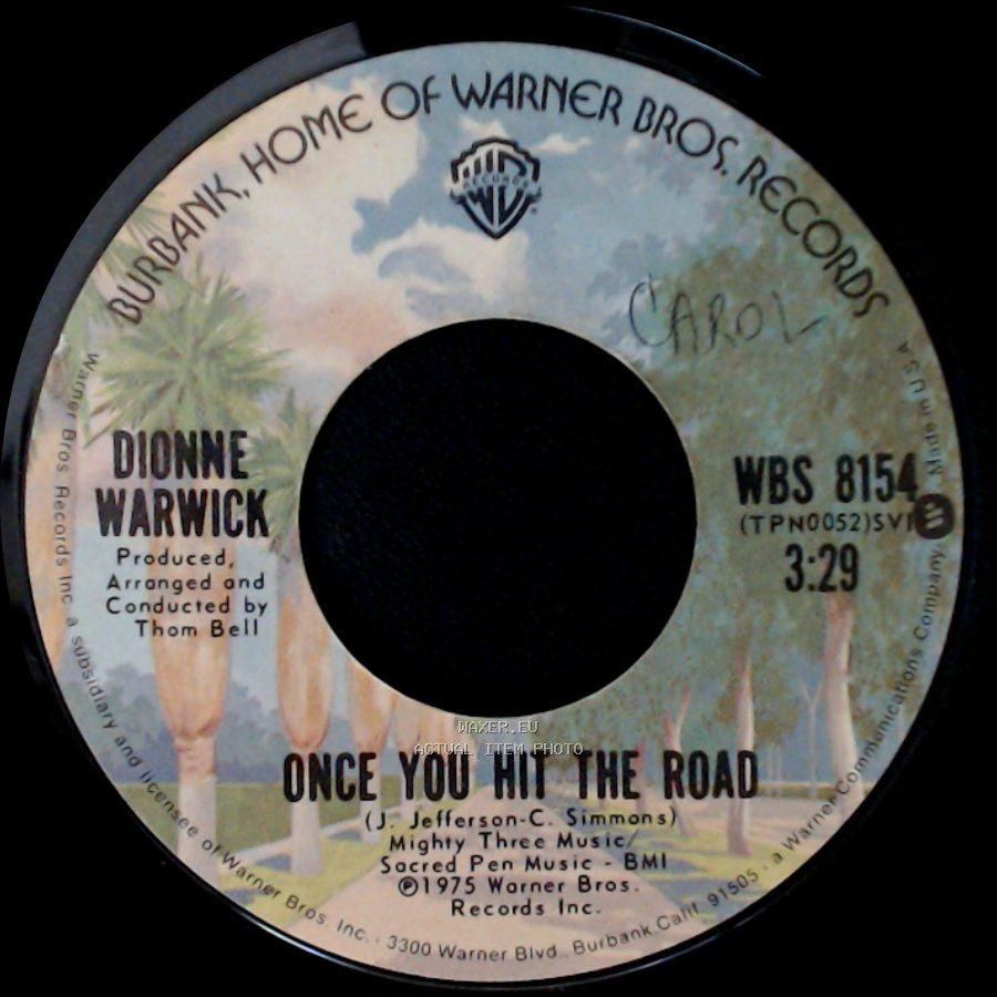 Dionne Warwick - Once You Hit The Road / World Of My Dreams side A