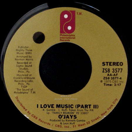 O'jays - I Love Music (Part Ii) / I Love Music (Part I) side A