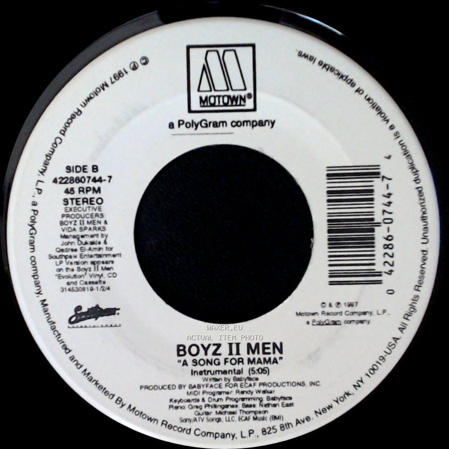 Boyz Ii Men - A Song For Mama / A Song For Mama side B