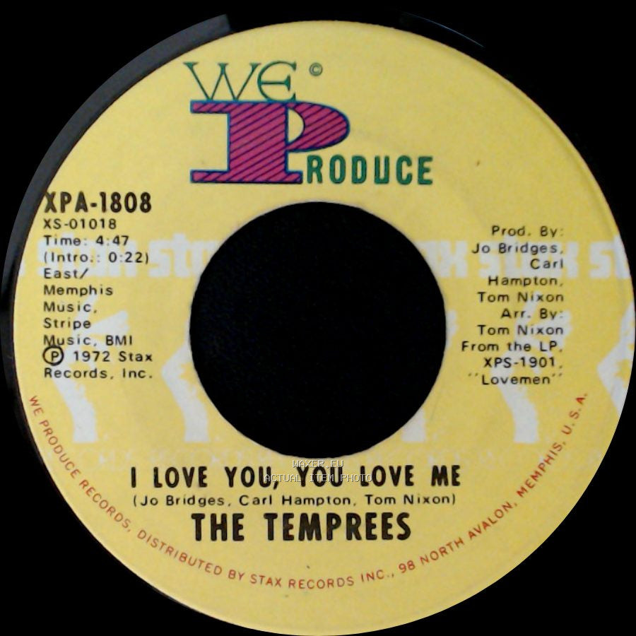 The Temprees - Dedicated To The One I Love / I Love You, You Love Me side B