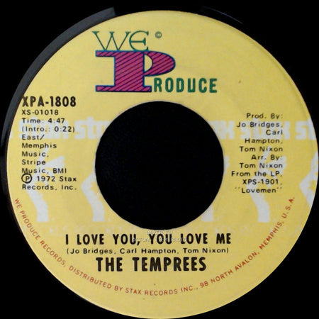 The Temprees - Dedicated To The One I Love / I Love You, You Love Me side B