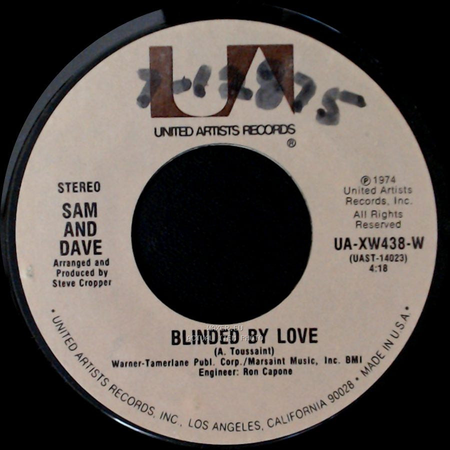 Sam And Dave - Blinded By Love / A Little Bit Of Good (Cures A Whole Lot Of Bad) side A