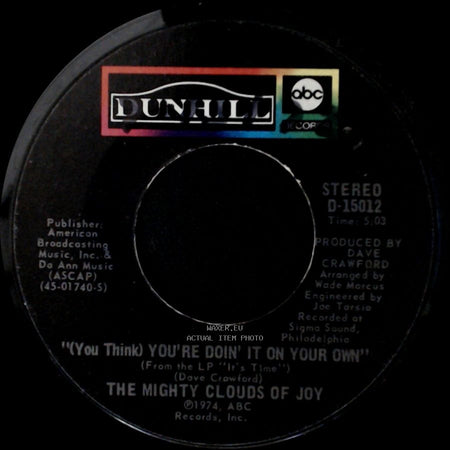 The Mighty Clouds Of Joy - (You Think) You're Doin' It On Your Own / "Time" side A