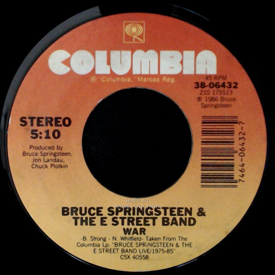 Bruce Springsteen & The E Street Band - War / Merry Christmas Baby side A