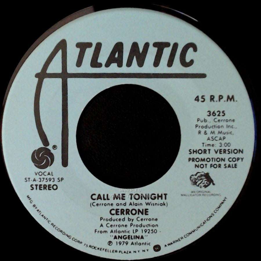 Cerrone - Call Me Tonight / Call Me Tonight side B