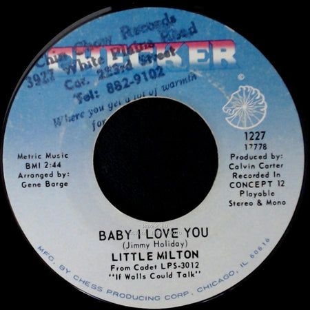 Little Milton - Don't Talk Back / Baby I Love You side B