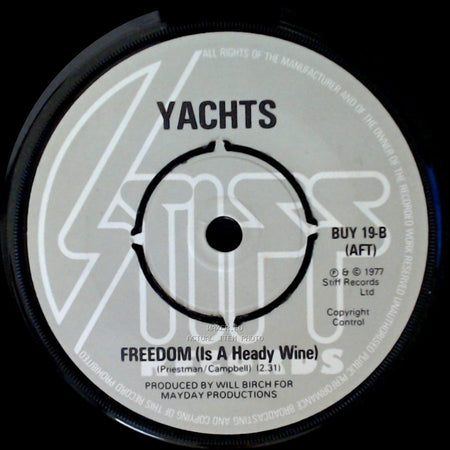Yachts - Freedom (Is A Heady Wine) / Suffice To Say side A