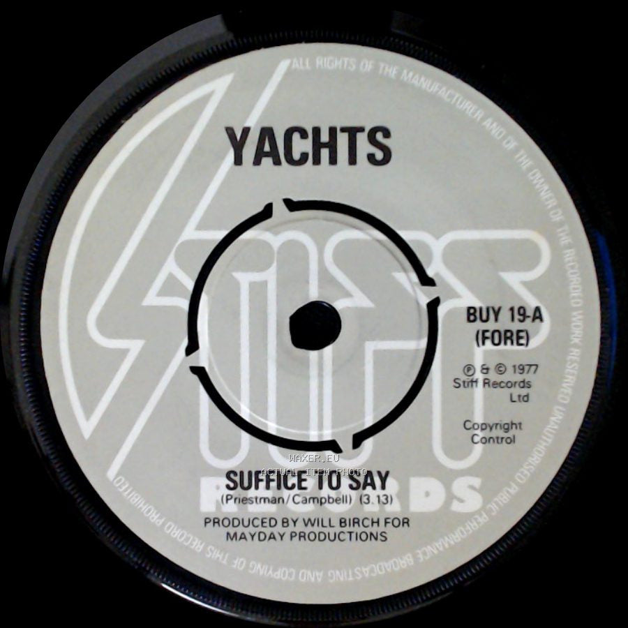 Yachts - Freedom (Is A Heady Wine) / Suffice To Say side B
